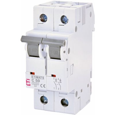 Wyłącznik nadprądowy ETIMAT 6 2P C50A 002143521 ETI (002143521)
