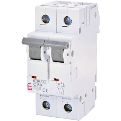 Wyłącznik nadprądowy ETIMAT 6 2P C50A 002143521 ETI (002143521)