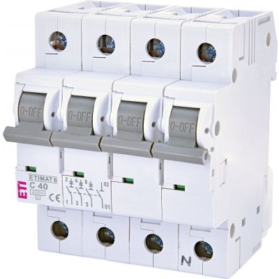 Wyłącznik nadprądowy ETIMAT 6 3P+N C40A 002146520 ETI (002146520)