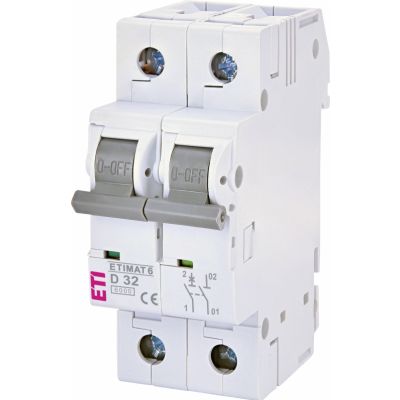 Wyłącznik nadprądowy ETIMAT 6 1P+N D32A 002162519 ETI (002162519)