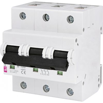 Wyłącznik nadprądowy ETIMAT 10 3P B100A 002125732 ETI (002125732)