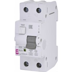 Wyłącznik różnicowonadprądowy KZS-2M 1P+N B25A 100mA typ A 002173706 ETI (002173706)