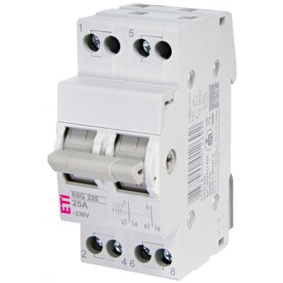 Przełącznik trójpołożeniowy modułowy 25A  2P SSQ 225 002421424 ETI (002421424)