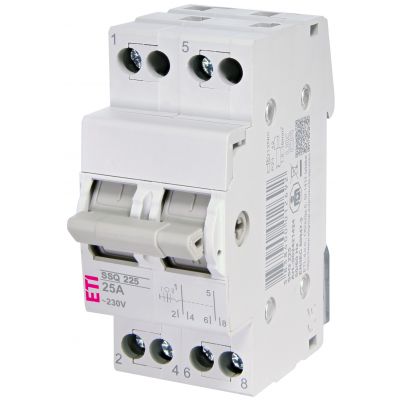 Przełącznik trójpołożeniowy modułowy 25A  2P SSQ 225 002421424 ETI (002421424)