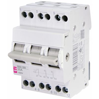 Przełącznik trójpołożeniowy modułowy 25A  3P SSQ 325 002421434 ETI (002421434)