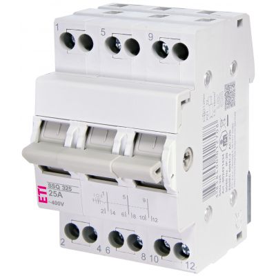 Przełącznik trójpołożeniowy modułowy 25A  3P SSQ 325 002421434 ETI (002421434)