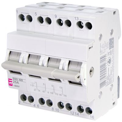 Przełącznik trójpołożeniowy modułowy 25A  4P SSQ 425 002421444 ETI (002421444)
