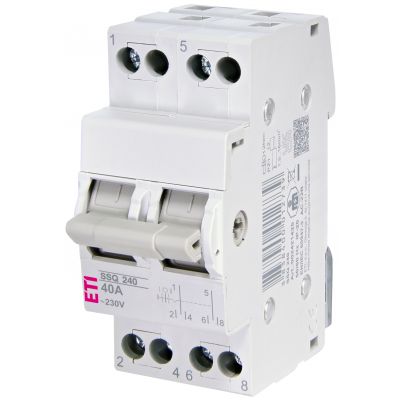 Przełącznik trójpołożeniowy modułowy 40A  2P SSQ 240 002421425 ETI (002421425)