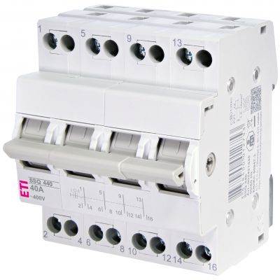 Przełącznik trójpołożeniowy modułowy 40A  4P SSQ 440 002421445 ETI (002421445)