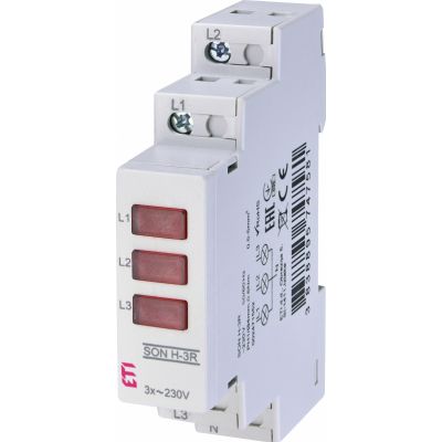 Sygnalizator obecności napięcia (3 x czerwona LED) SON H-3R 002471552 ETI (002471552)