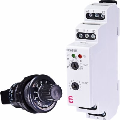 Wielofunkcyjny elektroniczny przekaźnik czasowy z potencjometrem zewnętrznym CRM-91HE UNI+PT 002470085 ETI (002470085)
