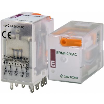 Przekaźnik 4 stykowy 230V AC ERM4-230ACL 002473011 ETI (002473011)