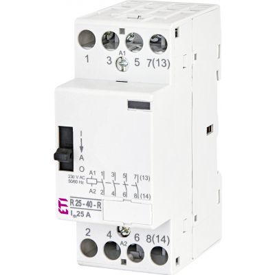 Stycznik modułowy ze sterowaniem ręcznym 25A 4Z 2M 4P  R 25-40-R-230V AC 002464052 ETI (002464052)
