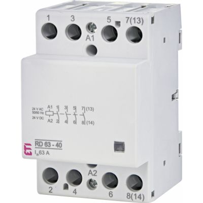 Stycznik modułowy 63A 4Z 3M 4P  RD 63-40-24V AC/DC 002464027 ETI (002464027)