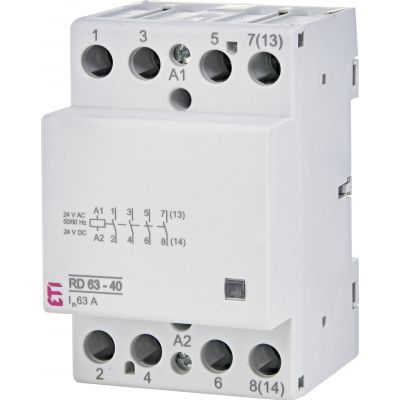 Stycznik modułowy 63A 4Z 3M 4P  RD 63-40-24V AC/DC 002464027 ETI (002464027)