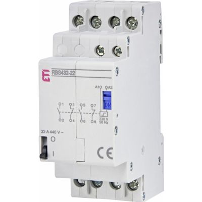 Stycznik bistabilny 32A 4P 2Z 2R 2M RBS432-22-230V AC 002464138 ETI (002464138)