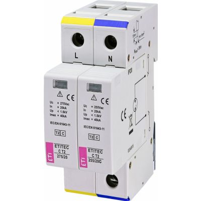Ogranicznik przepięć T2 (C) ETITEC C T2 275/20 1+1 002440401 ETI (002440401)