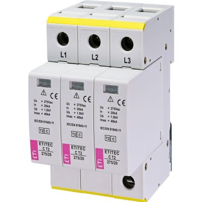 Ogranicznik przepięć T2 (C) ETITEC C T2 275/20 3+0 002440399 ETI (002440399)