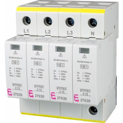 Ogranicznik przepięć T2 (C) ETITEC C T2 275/20 4+0 RC 002440396 ETI (002440396)