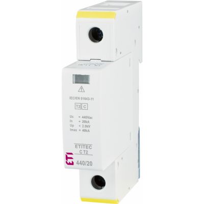 Ogranicznik przepięć T2 (C) ETITEC C T2 440/20 1+0 RC 002440406 ETI (002440406)