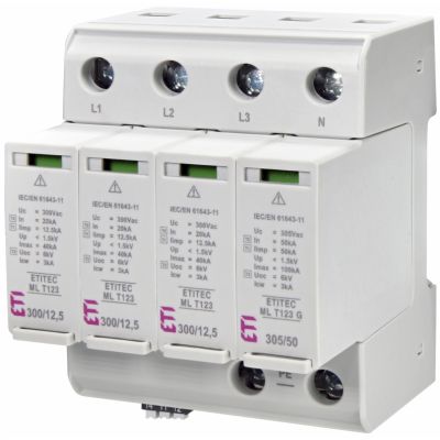 Ogranicznik przepięć T1+T2+T3 (B+C+D) ETITEC ML T123 300/12,5 3+1 RC 002440672 ETI (002440672)