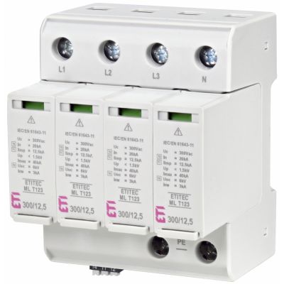Ogranicznik przepięć T1+T2+T3 (B+C+D) ETITEC ML T123 300/12,5 4+0 RC 002440668 ETI (002440668)