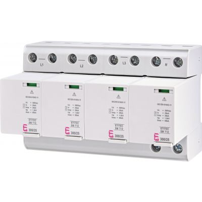 Ogranicznik przepięć T1+T2 (B+C) - bez prądu upływu ETITEC SM T12 300/25 4+0 RC 002440573 ETI (002440573)