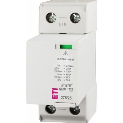 Ogranicznik przepięć T1+T2 (B+C) - iskiernik ETITEC GSMF T12 275/25 1+0 002440723 ETI (002440723)