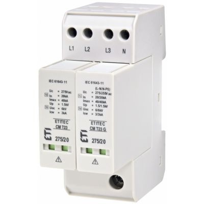 Ogranicznik przepięć T2+T3 (C+D) ETITEC CM T23 275/20 3+1   002440656 ETI (002440656)