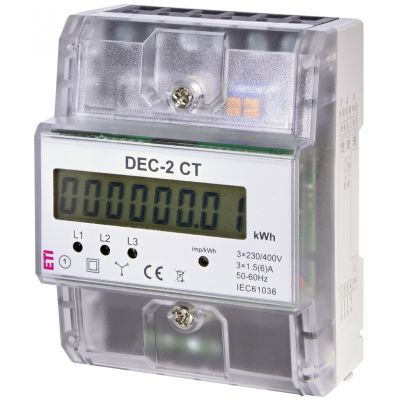 Wskaźnik zużycia energii 3-fazowy DEC-2CT 004804060 ETI (004804060)