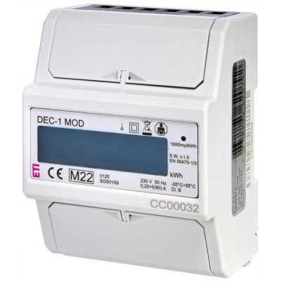 Wskaźnik zużycia energii 1-fazowy z modbus DEC-1MOD 004804053 ETI (004804053)