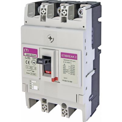 Wyłącznik mocy 40kA wyzw. TM (bez regulacji) EB2S 250/3HF 250A 3P 004671865 ETI (004671865)