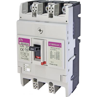 Wyłącznik mocy 40kA wyzw. TM (bez regulacji) EB2S 250/3HF 250A 3P 004671865 ETI (004671865)