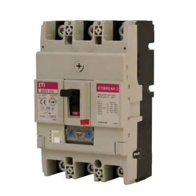Wyłącznik mocy 3P 25kA wyzw. TM (regul.termiczna i magnetyczna) EB2S 250/3SA 250A 3P 004671908 ETI (004671908)