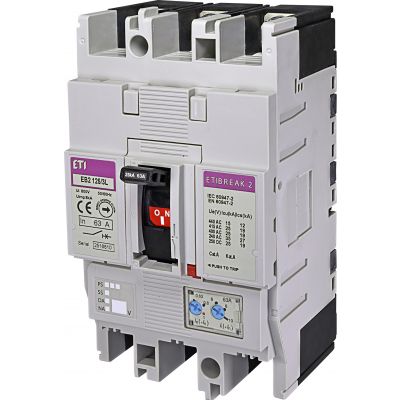 Wyłącznik mocy 3P 25kA wyzw. TM EB2 125/3L 63A 3P 004671024 ETI (004671024)