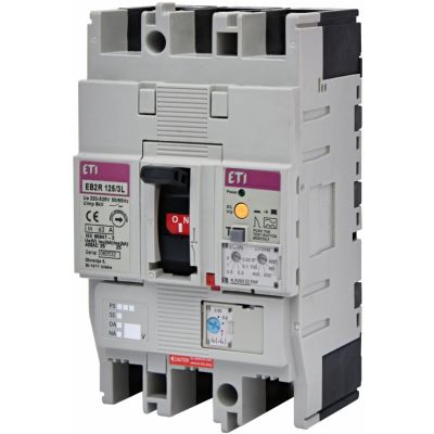Wyłącznik 3P 25kA z blokiem różnicowoprądowym EB2R 125/3L 63A 3P 004671504 ETI (004671504)