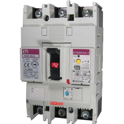 Wyłącznik 3P 25kA z blokiem różnicowoprądowym EB2R 250/3L 160A 3P 004671581 ETI (004671581)
