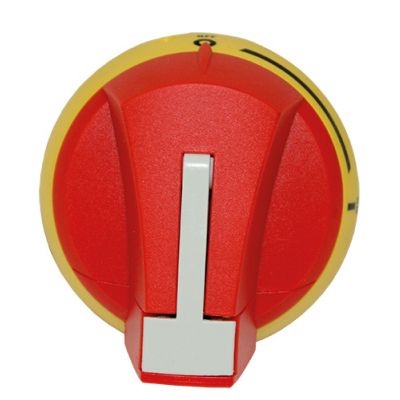 Rączka drzwiowa czołowa i boczna prawa żółto-czerwona CLBS-EH125/01YR 004661420 ETI (004661420)