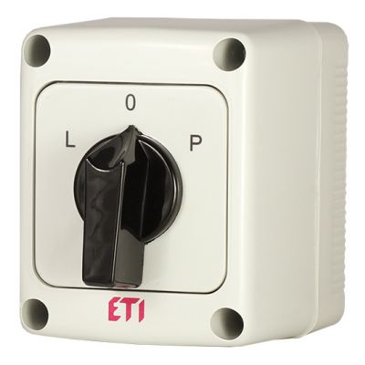 Przełącznik rewersyjny L-0-P w obudowie CS 25 11 U L0PPN 004773208 ETI (004773208)