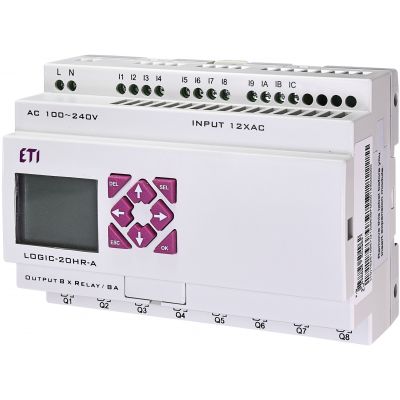 Przek. programowalny 100-240VAC 12/8 we/wy przek. LOGIC-20HR-A 004780004 ETI (004780004)