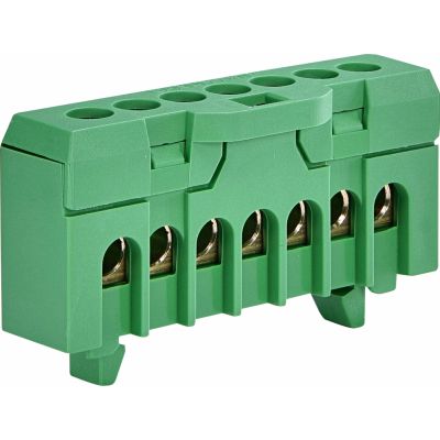 Listwa zaciskowa (1,5-10/16)mm2, 7 otworów, zielona ESC-QBLOK7002 003903205 ETI (003903205)