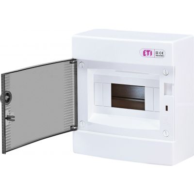 Rozdzielnica natynkowa 1x8 drzwi transparentne ECT8PT 001101000 ETI (001101000)