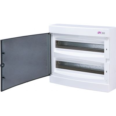 Rozdzielnica natynkowa 2x18 drzwi transparentne ECT 2x18PT-s 001101085 ETI (001101085)