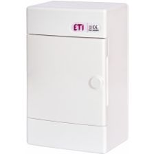 Rozdzielnica natynkowa 1x4 drzwi białe ECT4PO 001100141 ETI (001100141)