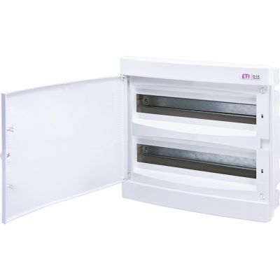 Rozdzielnica podtynkowa 2x18 drzwi białe ECM 2x18PO-s 001101088 ETI (001101088)