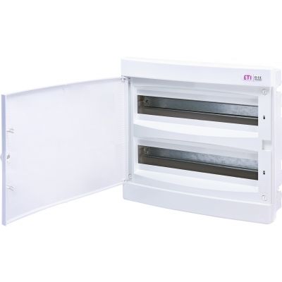 Rozdzielnica podtynkowa 2x18 drzwi białe ECM 2x18PO-s 001101088 ETI (001101088)