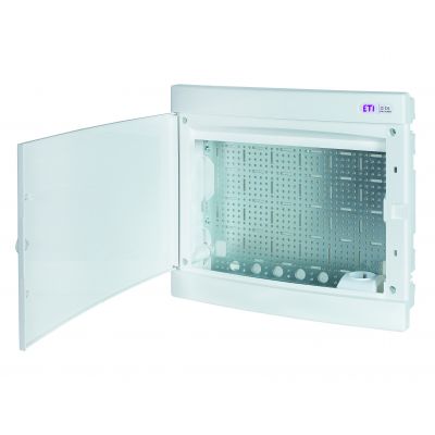 Rozdzielnica podtynkowa wyposażona w płytę i gniazdko ECM 2X18PO MEDIA 001101311 ETI (001101311)