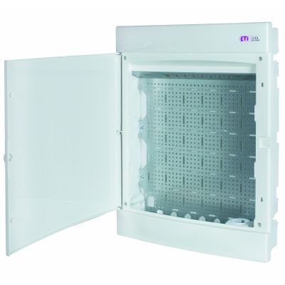 Rozdzielnica podtynkowa wyposażona w płytę i gniazdko ECM 3X18PO MEDIA 001101318 ETI (001101318)