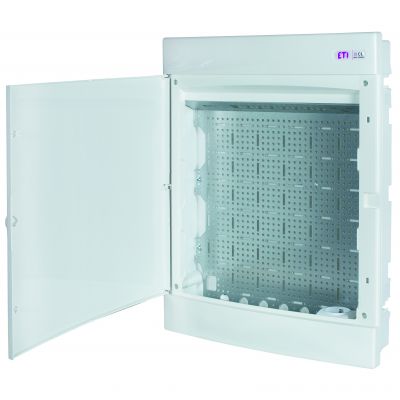 Rozdzielnica podtynkowa wyposażona w płytę i gniazdko ECM 3X18PO MEDIA 001101318 ETI (001101318)