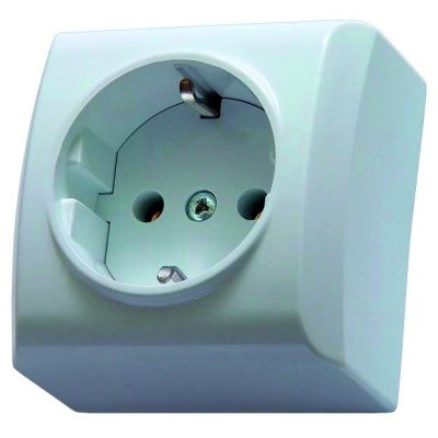 Gniazdko schuko 230V z zestawem montażowym EGN-1BS/00 001101368 ETI (001101368)